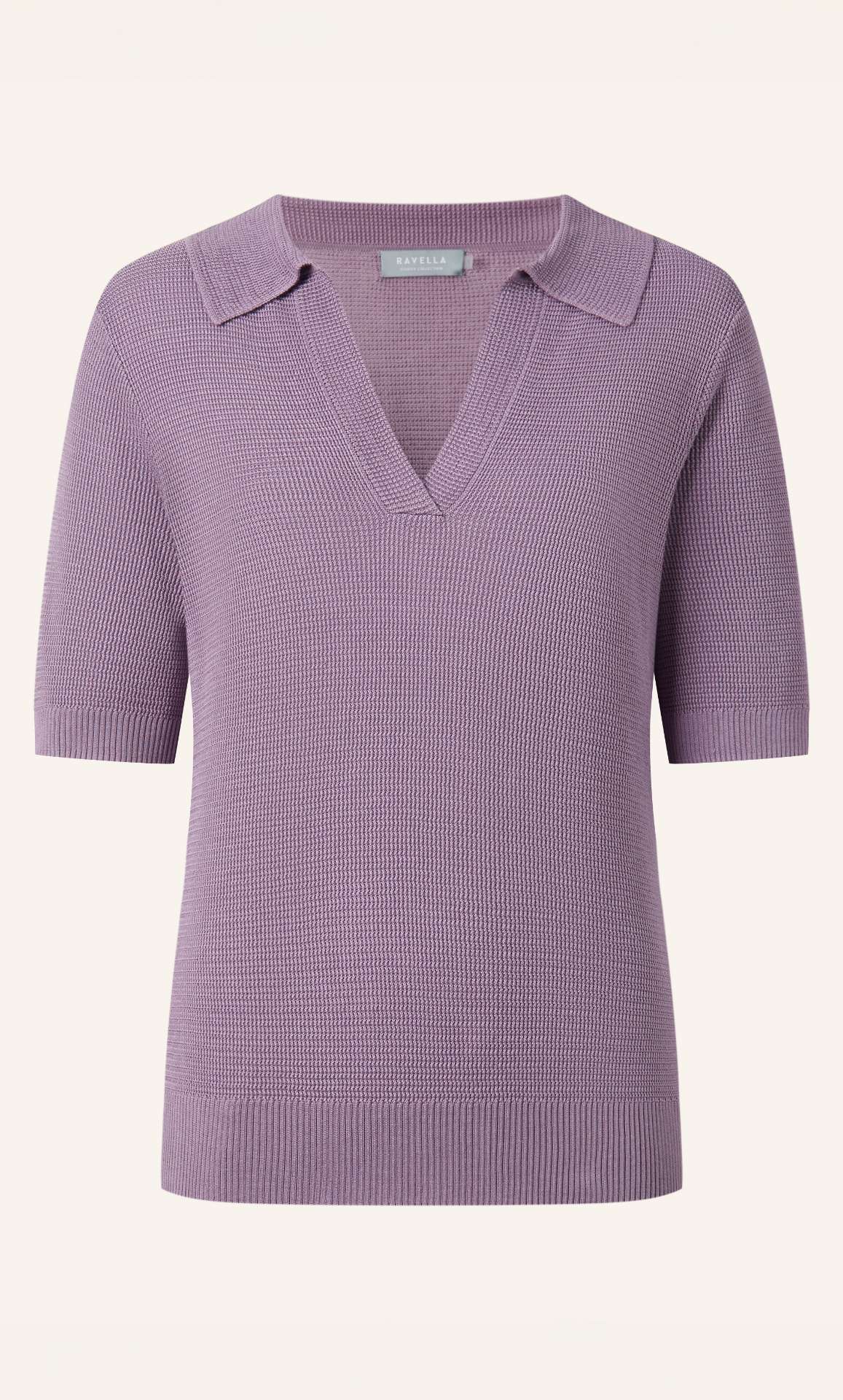 Mara Knitted Polo Tee - 100% Silk | Riviera Collection – Ravella