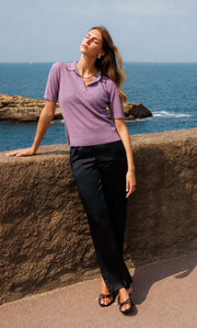 Mara Silk Knit Polo