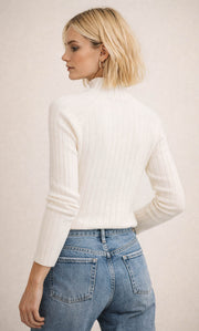 Mia Cashmere Mock Neck Sweater