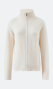 Nevara Zipper Cardigan - Cashmere & Silk