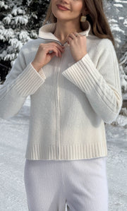 Nevara Zipper Cardigan - Cashmere & Silk