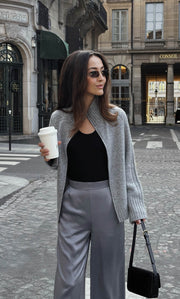 Nevara Zipper Cardigan - Cashmere & Silk