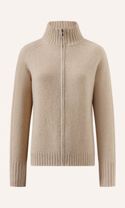Nevara Zipper Cardigan - Cashmere & Silk
