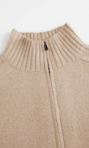 Nevara Zipper Cardigan - Cashmere & Silk