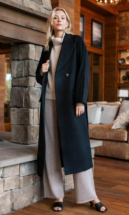 Raphaella Double-Breasted Cashmere Coat