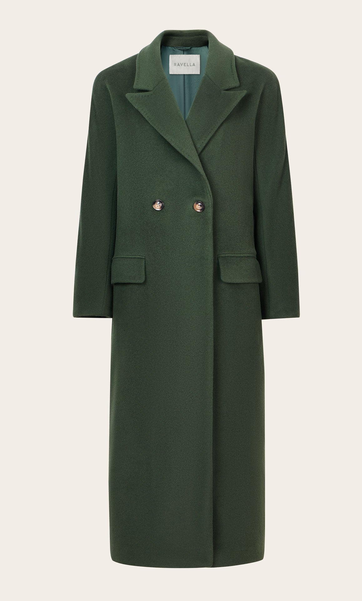 Raphaella Double-Breasted Cashmere Overcoat | Ravella