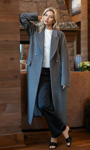 Raphaella Double-Breasted Cashmere Coat