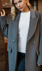 Raphaella Double-Breasted Cashmere Coat