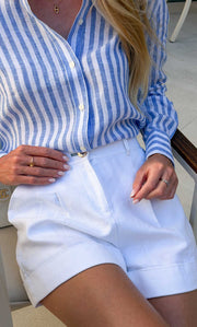 Selena Italian Linen Shorts