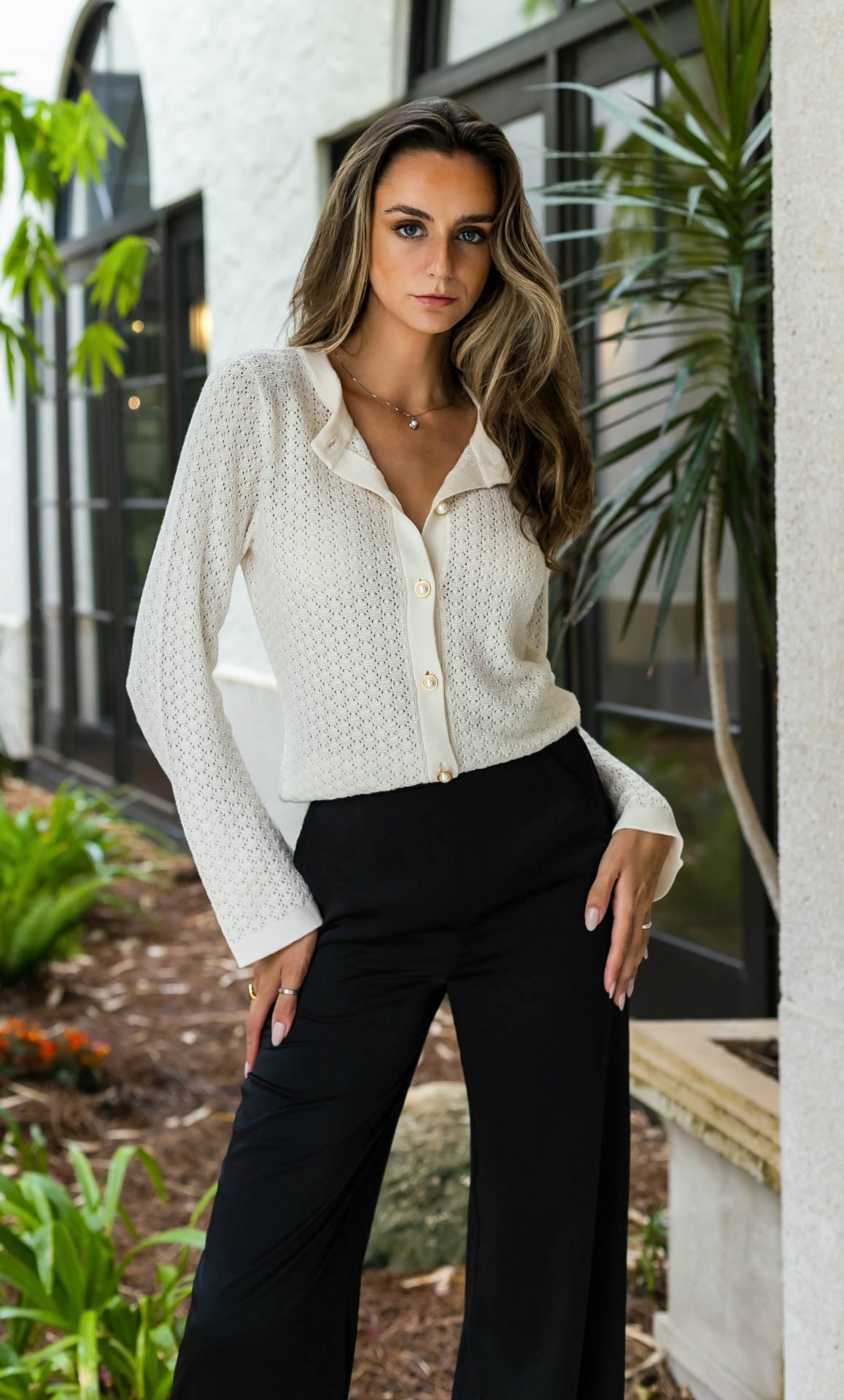 Shelly Knitted Cardigan - Silk & Cashmere | Ravella Riviera Collection