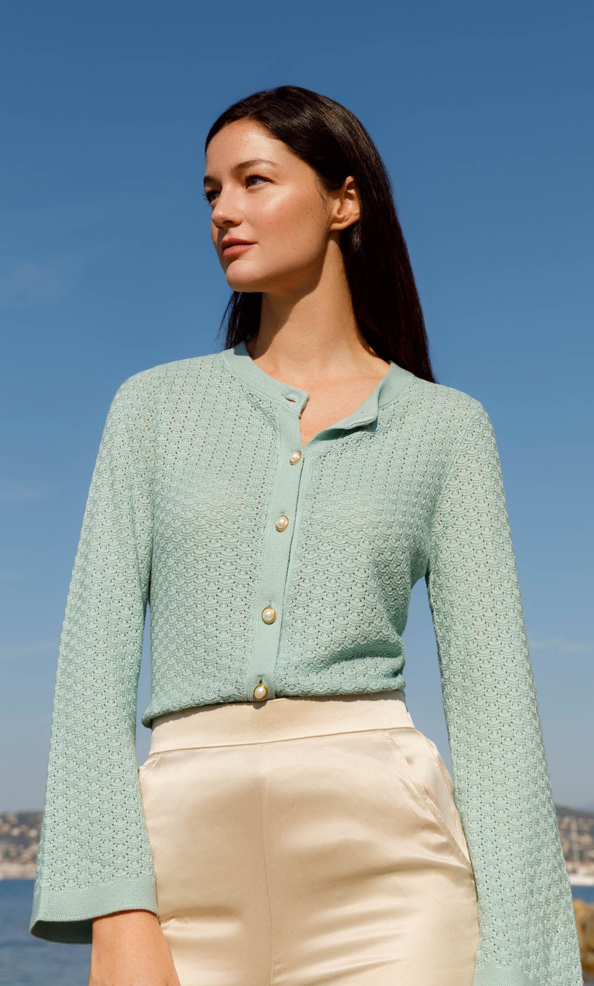 Shelly Knitted Cardigan - Silk & Cashmere | Ravella Riviera