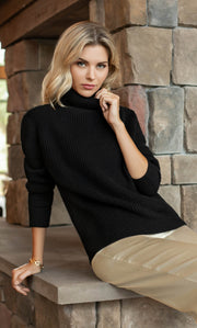 Tessa Cashmere Turtleneck Sweater