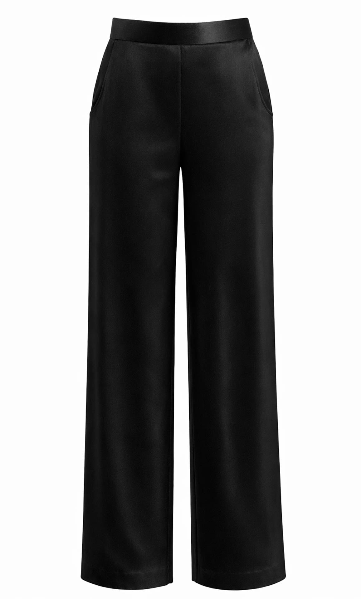 Vicenza Silk Wide-Leg Pants – 100% Silk Pants | Ravella Luxury