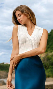 Vivienne Knitted Silk Tank