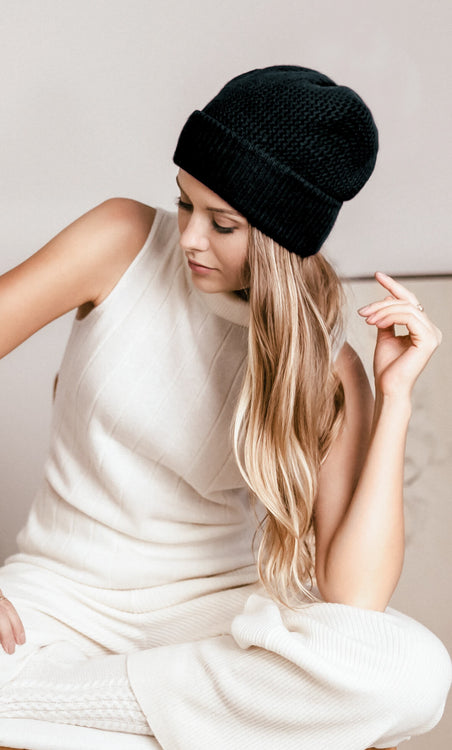 Wave Cashmere Beanie