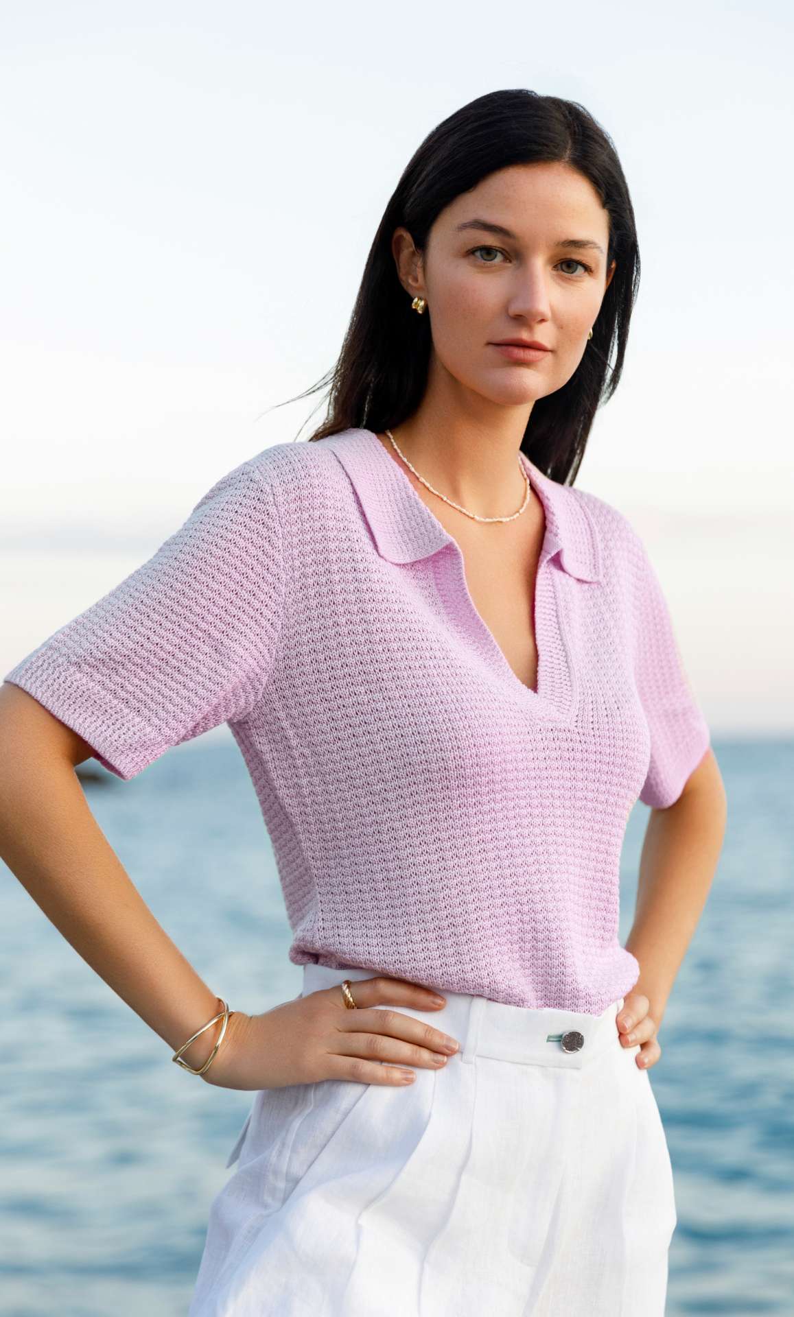 Waverly Knit Polo - Silk & Cashmere | Riviera Collection – Ravella