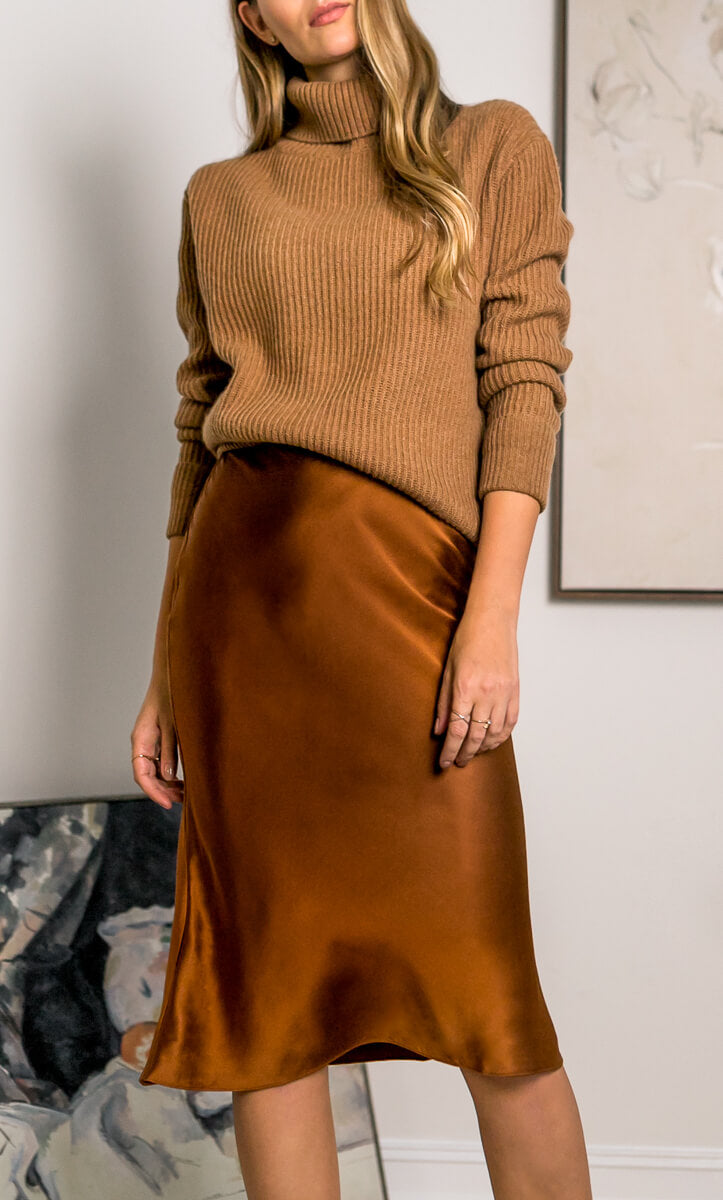 silk skirts and dresses Alessa Silk Slip Skirt 100% Silk Skirt