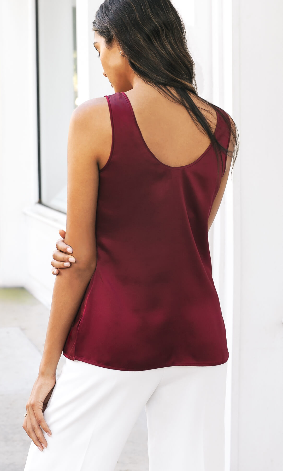 Fiora Silk Tank - 100% Silk Tank | Ravella Luxury Silkwear