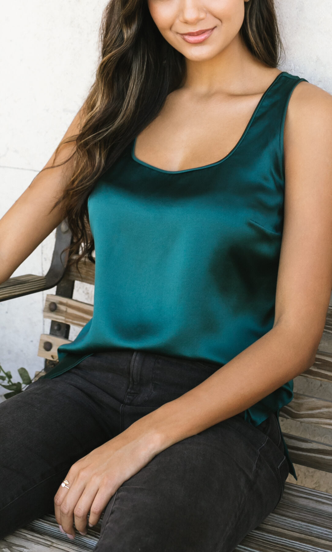 Fiora Silk Tank - 100% Silk Tank | Ravella Luxury Silkwear