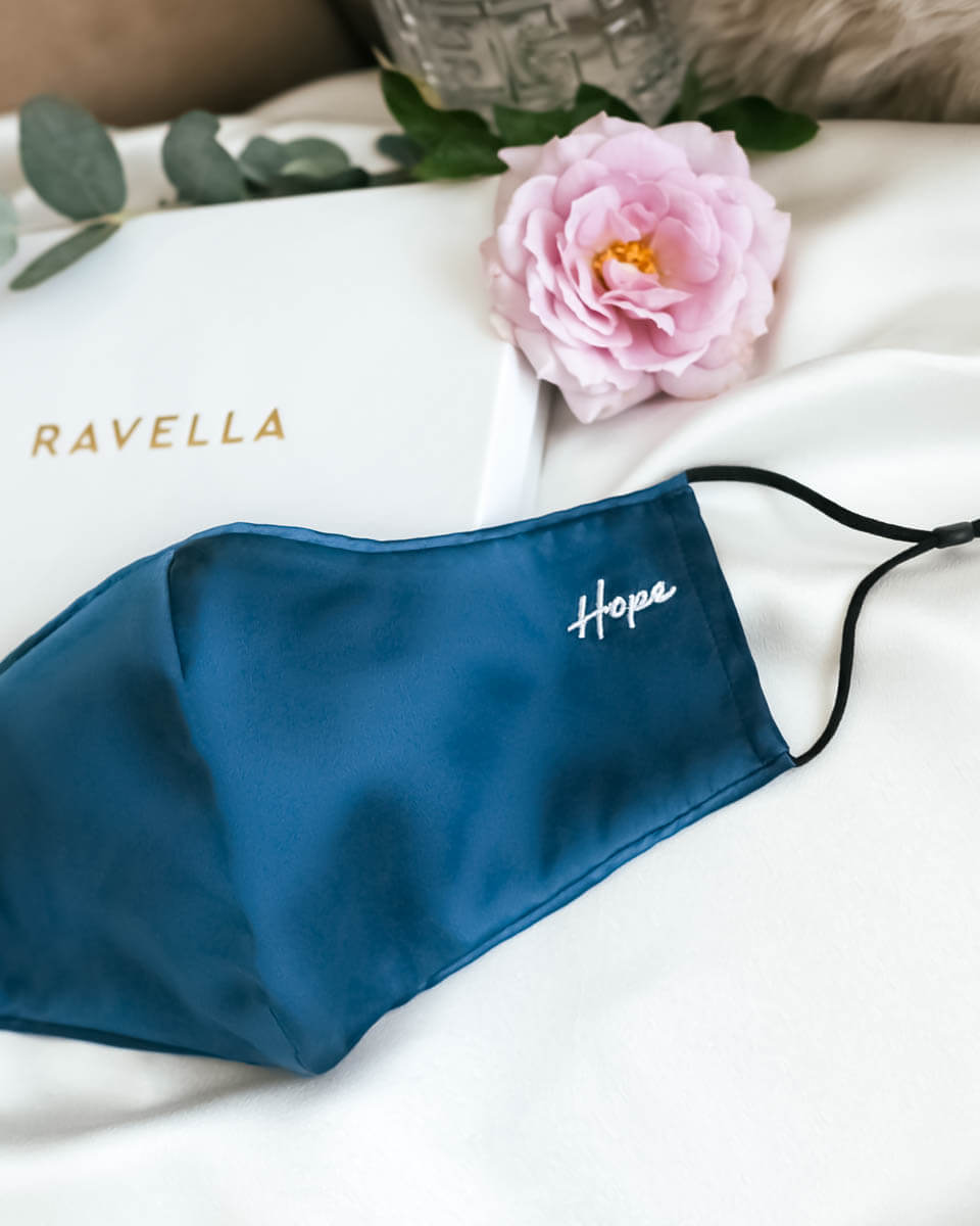 Hope Silk Face Mask | 100% Silk - 3 Layers, Washable, Adjustable