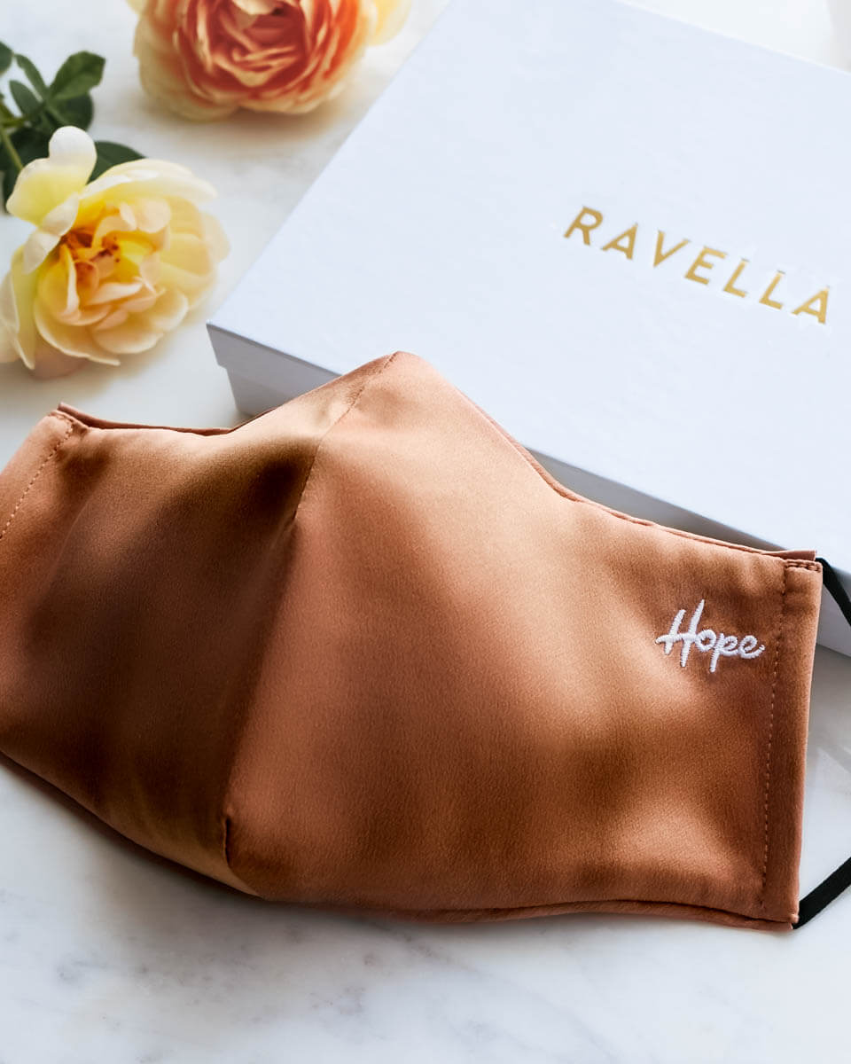Hope Silk Face Mask | 100% Silk - 3 Layers, Washable, Adjustable