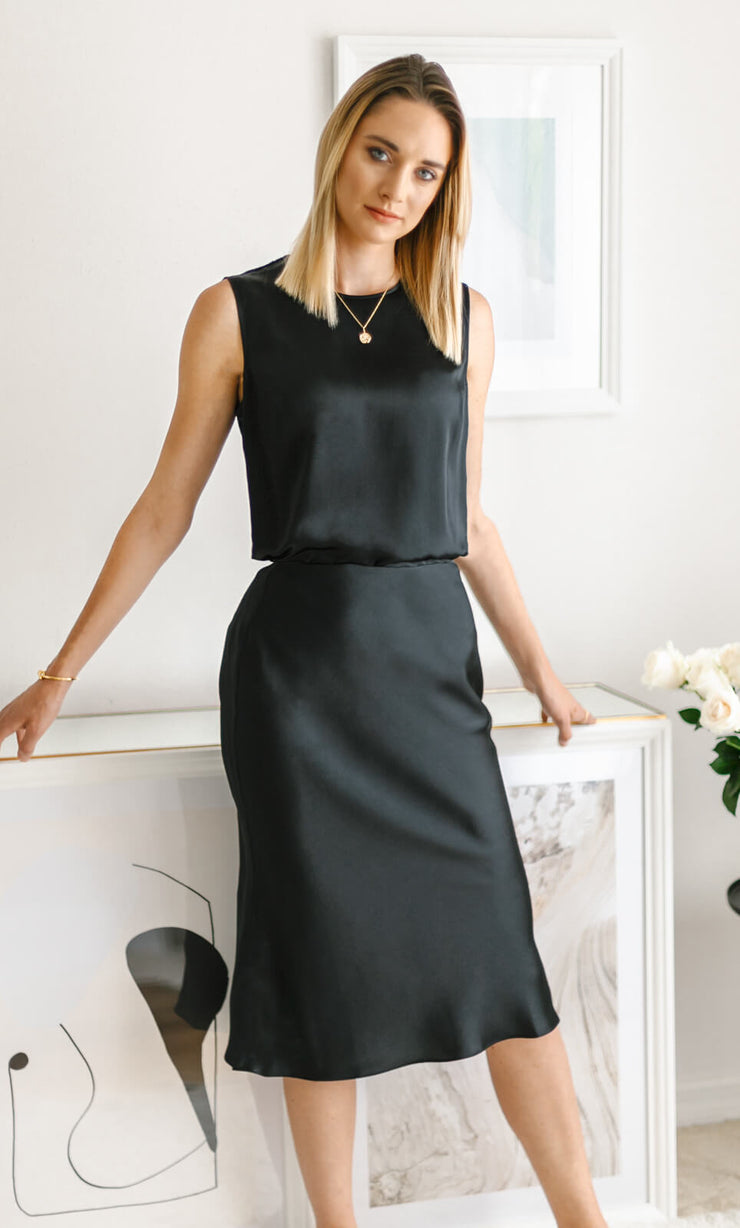 Giada Silk Shell Tank – 100% Silk Tank | Ravella Luxury Silkwear